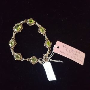 Peridot & Sterling Silver Bracelet 7" - super pretty!